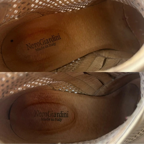 Nero Giardini ANKLE BOOT PERFORATED  LEATHER 
IN CHAMPAGNE - Picture 9 of 14